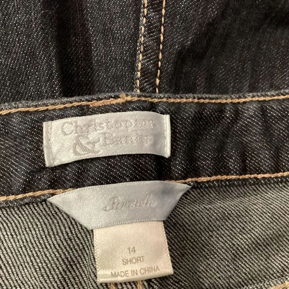 NWOT. Christopher & Banks Women’s Size 14 Short Black Stretch Denim Jeans